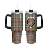 McIntyre Hunting Weathered Tartan Crest 40 oz Insulated Tumbler with Handle